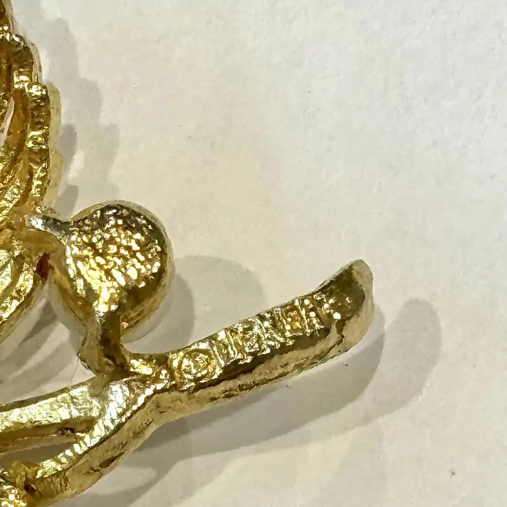 Vintage Gold Pearl Leaf Brooch‎ Pin Jewelry Shawl Bag